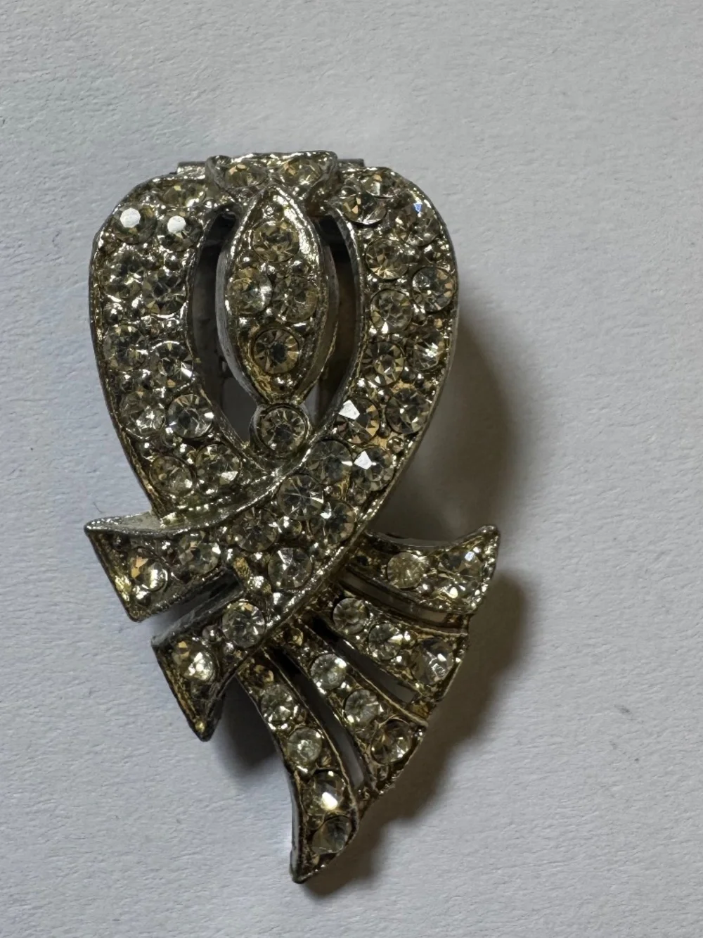 Vintage Art Deco Rhinestone Dress Clip
